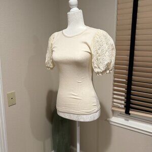 Beautiful ivory J.CREW XS peasant blouse!